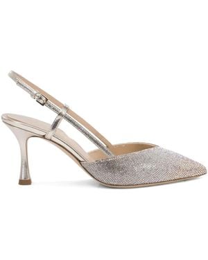 Ninalilou Escarpins Ornés De Cristaux À Bride Arrière Mya 70Mm - Neutre