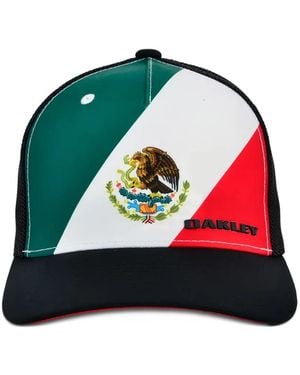 Oakley Mexico-Flag Mesh Trucker Hat - Black