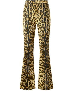 Roberto Cavalli Schlagjeans Mit Jaguar-Print - Braun