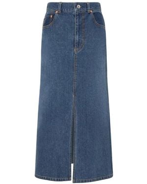 Sacai Pocket Pleated Skirt - Blue