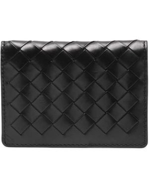 Aspinal of London Woven-Design Bi-Fold Cardholder - Black