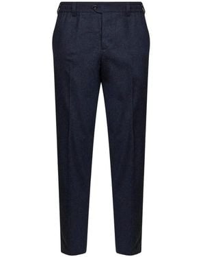 PT Torino Pantalon De Tailleur À Taille Élastique - Blue