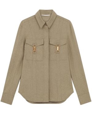 Stella McCartney Flannel Wool Shirt - Natural