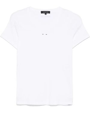 Barbara Bui Geripptes Jersey-T-Shirt - Weiß