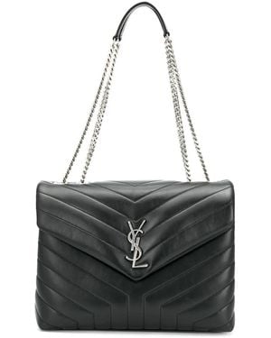 Saint Laurent サンローラン ルル ショルダーバッグ M - ブラック