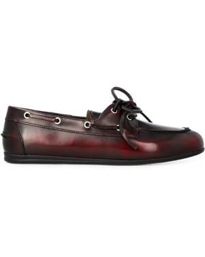 POSA Mocassins En Cuir À Lacets - Brown