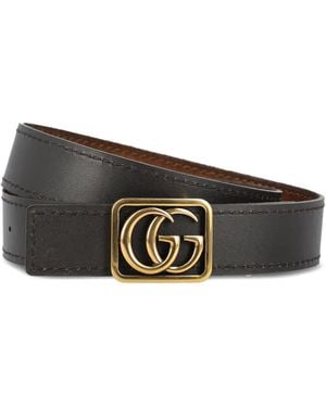 Gucci Double G Buckle Belt - White