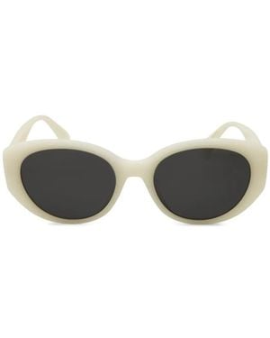 Max Mara Gafas De Sol Con Montura Redonda - Blanco