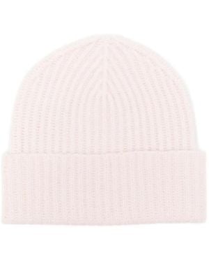 Warm-me Gorro de cachemira en canalé - Rosa
