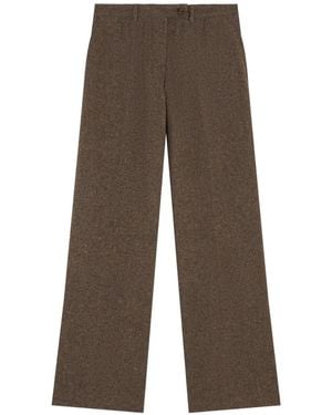 Fortela Low Waist Wide Leg Trousers - Brown