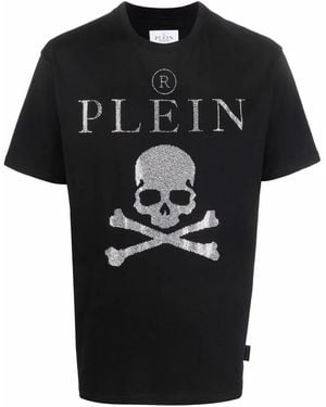 Philipp Plein Crystal-Embellished T-Shirt - Black