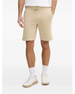GANT Logo-Embroidered Drawstring Shorts - Natural