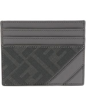 Fendi モノグラム カードケース - グレー