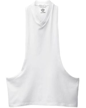 Versace Stretch Cotton-Jersey Tank Top - White
