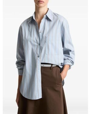 Vince Striped Button Shirt - Blue