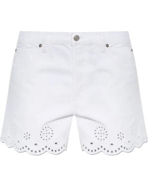 FRAME Shorts Con Orlo A Smerlo - Bianco