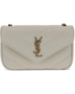Saint Laurent Bandolera Lou Lou mini - Gris
