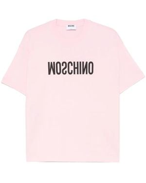 Moschino Logo-Print T-Shirt - Pink