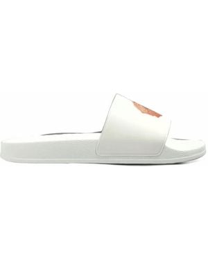 Palm Angels Bear-Print Slides - White