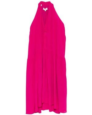 Psophia Tie-Detail Halterneck Dress - Pink