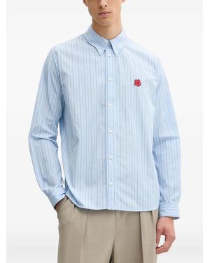 KENZO Boke Flower Striped Shirt - Blue