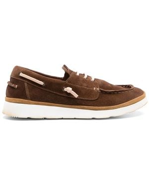 Moma Lace-Up Boat Shoes - Brown