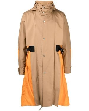 Toga Virilis Cappotto Midi Con Cappuccio Rimovibile - Arancione