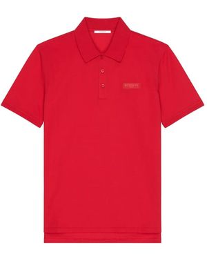 Givenchy Logo-Patch Polo Shirt - Red