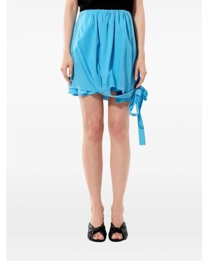 Balenciaga Georgette Knot-Detail Skirt - Blue
