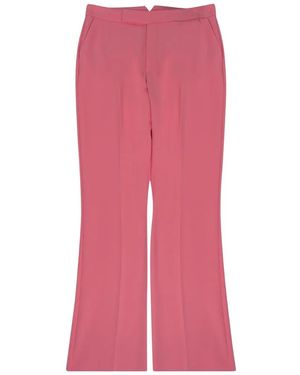 OSCAR THE COLLECTION Pressed-Crease Flared Trousers - Pink