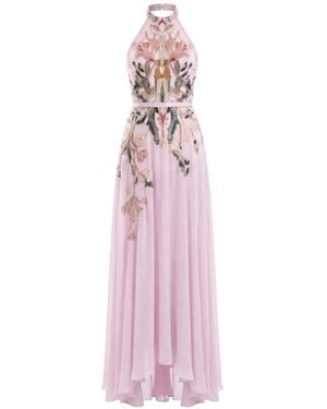 Saiid Kobeisy Vestido De Noche Largo Bordado - Rosa