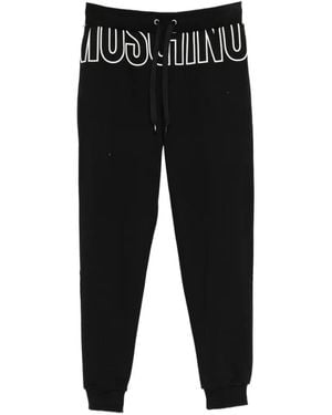 Moschino Logo-Print Track Trousers - Black