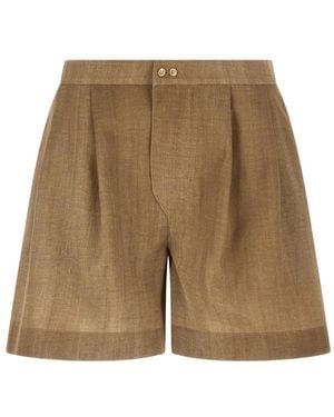 Ermanno Scervino Pleated Shorts - Natural