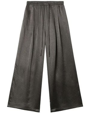 B+ AB Drawstring-Waist Wide-Leg Track Trousers - Grey