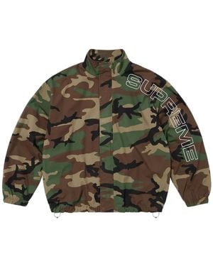 Supreme Spellout Embroidered Ripstop Jacket - Green