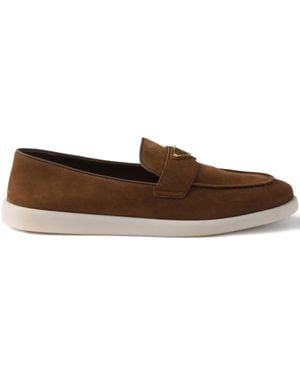 Prada Suede Loafers - Brown