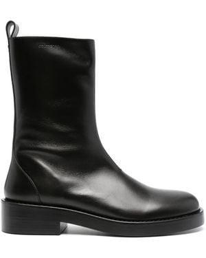 Courreges Stretch Leather Boots - Black