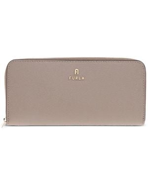 Furla Zip-Around Leather Wallet - Gray