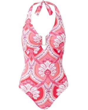 Melissa Odabash Tampa Paisley-Print Swimsuit - Pink