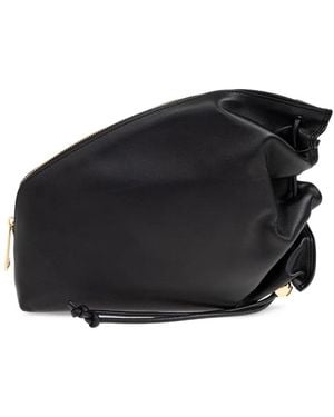 Furla Daisy Gathered Clutch Bag - Black
