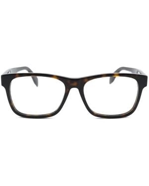 McQueen Occhiali Squadrati Con Effetto Tartarugato - Nero