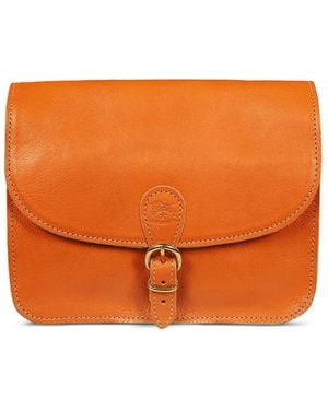 Il Bisonte Schultertasche mit Schnallenverschluss - Orange