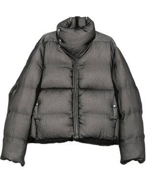 Rick Owens Turtle Funnel-Neck Padded Jacket - Grey