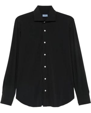 Barba Napoli Long-Sleeve Button-Up Shirt - Black
