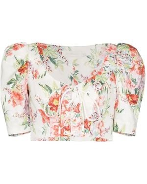 Zimmermann Belltitue Cropped-Top - Weiß