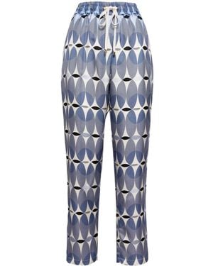 パンツ Lorena Antoniazzi Black Star-Applique Track Trousers Lorena Antoniazzi Star-Appliqué Track Trousers in Blue | Lyst