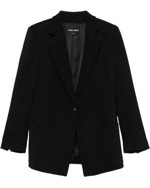 Giorgio Armani Single-Breasted Blazer - Black