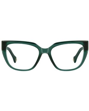 Carolina Herrera Logo-Plaque Cat-Eye Glasses - Black