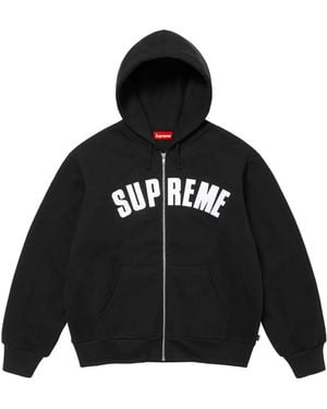 Supreme Arc Logo Zip Hoodie - Black