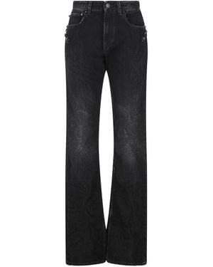 Balenciaga City Buckle Studded Pants - Black